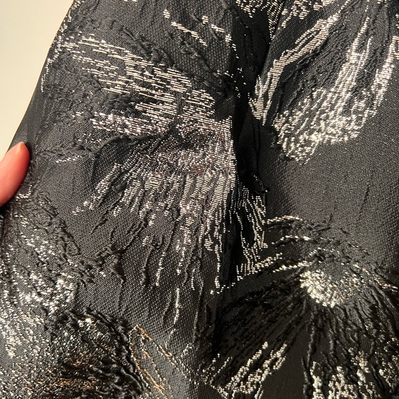 Glamorous Black Floral Christmas Mesh Sequins Off-Shoulder Dress - Picture 11 of 16